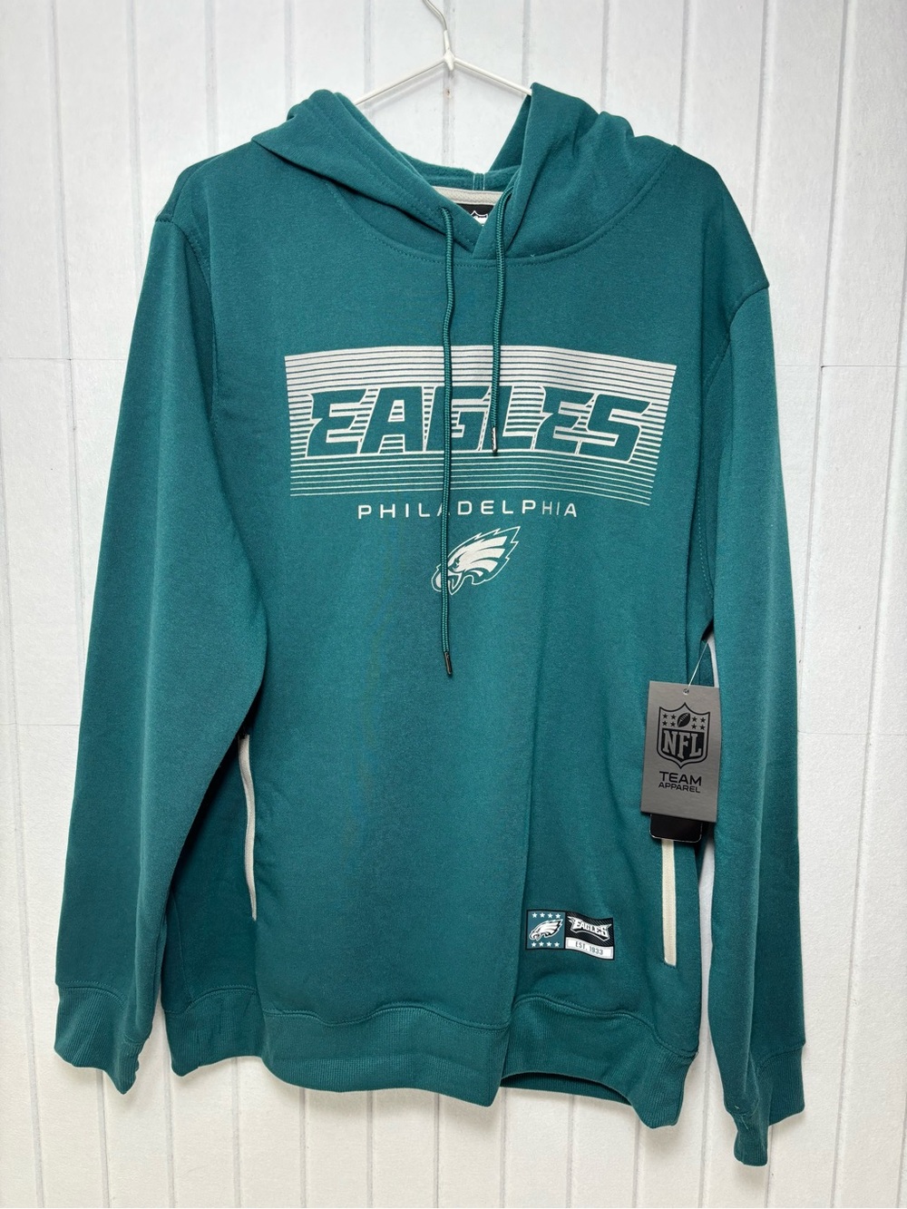 NFL Philadelphia Eagles Teal Pullover Hooded Sweatshirt Size L